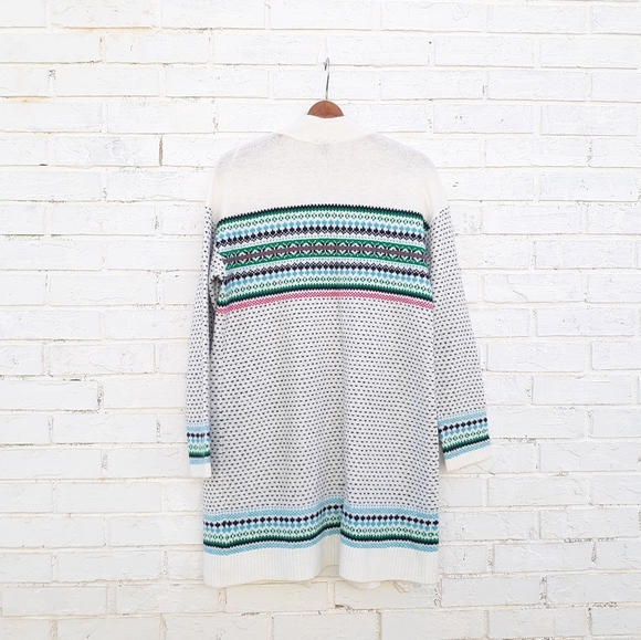 Talbots Breton Fair Isle Nordic Long Cardigan - Picture 4 of 7